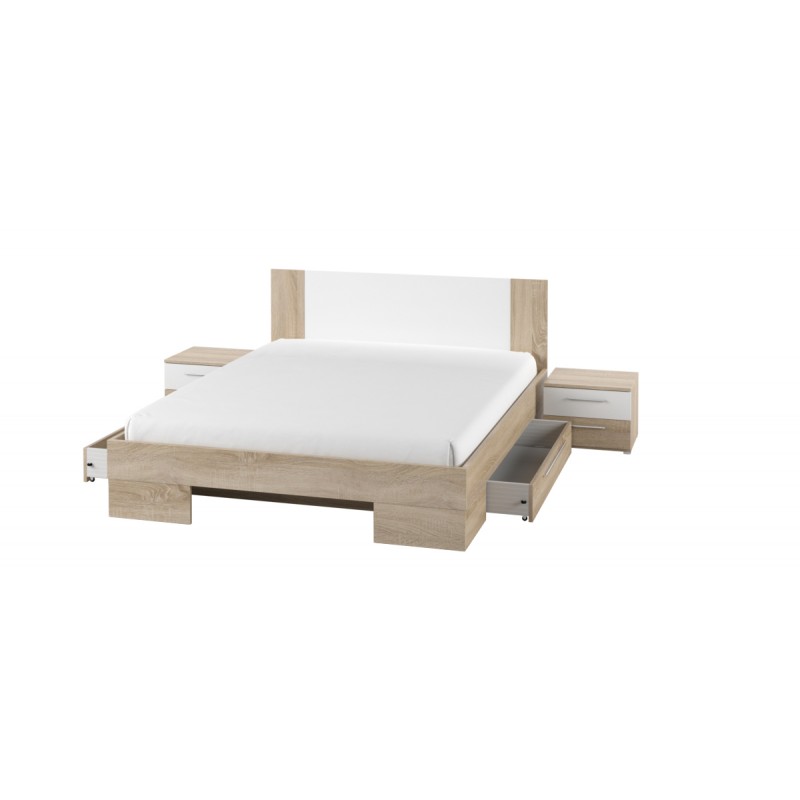 Łóżko sypialniane VERA II ze stolikami