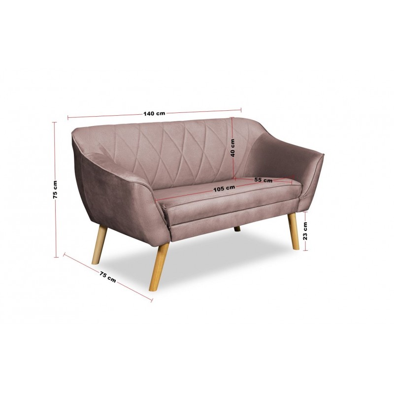 sofa TOPAS ROMB 140cm