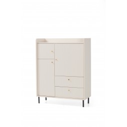 Pojemna trzydrzwiowa komoda Grant 130cm GR1 beż piaskowy