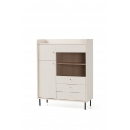 Pojemna trzydrzwiowa komoda Grant 100cm GR2 beż piaskowy