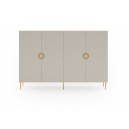 Komoda wysoka glamour 180 cm BELUNA B09, złote nóżki